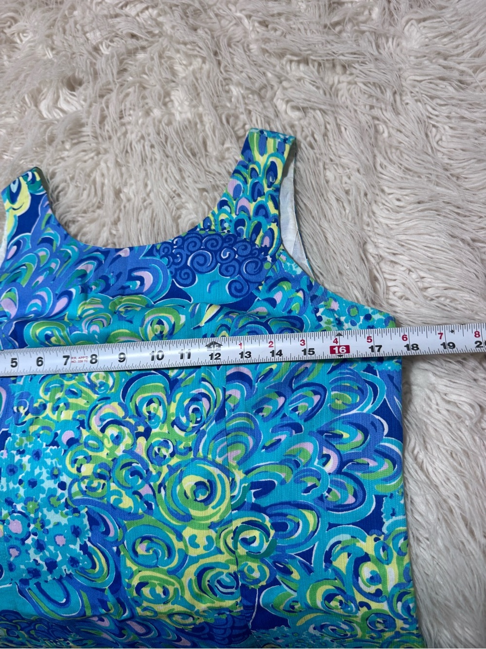 Lilly Pulitzer Melle dress "Lilly's Lagoon" peacock feather print Size 6 - Picture 6 of 9